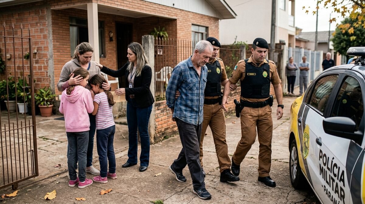 Avô é preso suspeito de estuprar as próprias netas crianças enquanto elas ficavam na casa dele, no PR