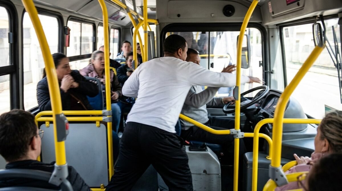 VÍDEO: Motorista de ônibus é agredido por passageiro enquanto dirigia em Curitiba