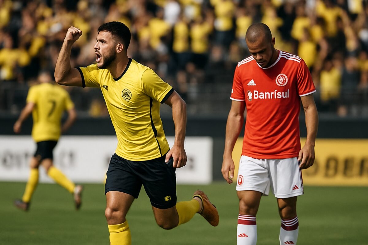 Com um a mais, Mirassol vence e complica Internacional no Brasileirão