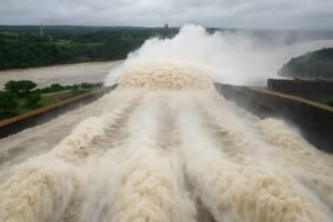 VÍDEO: Itaipu abre dez comportas do vertedouro e libera volume de água sete vezes maior que o das Cataratas do Iguaçu